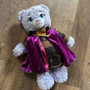 Build-A-Bear Workshop Frozen II Anna Bear retired Purple Black